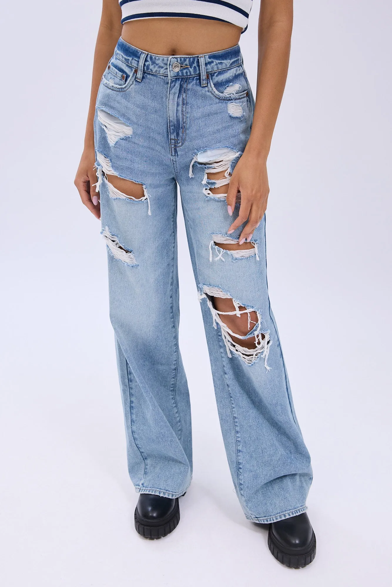 Super High Rise Flowfinity Wide Leg Jeans sold by Bluenotes