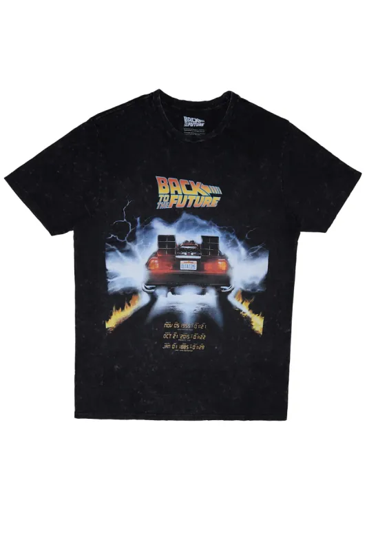 Back To The Future Graphic Acid Wash Tee sold by Bluenotes