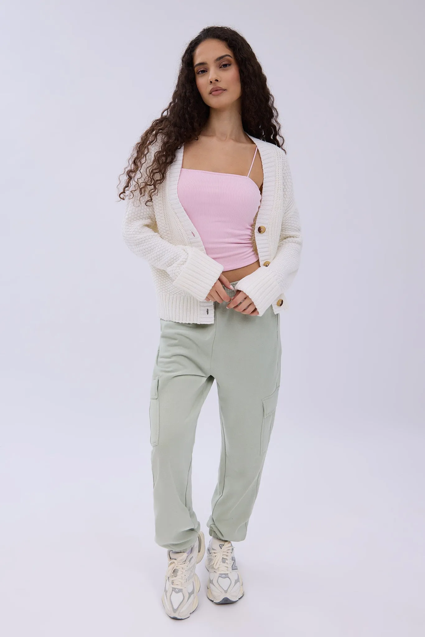 Button-Up Shaker Stitch Cardigan sold by Bluenotes product image thumbnail 3