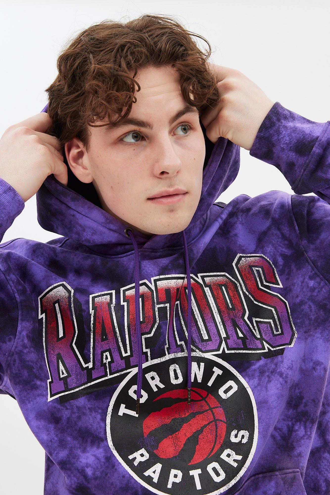 Toronto Raptors Graphic Tie Dye Pullover Hoodie sold by Bluenotes product image thumbnail 3