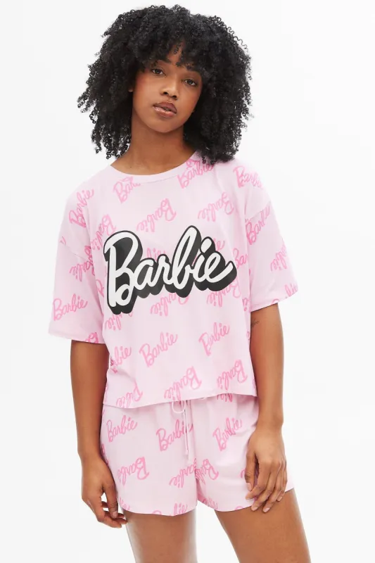 Barbie Graphic Super Soft Cropped Sleep Tee made by Bluenotes