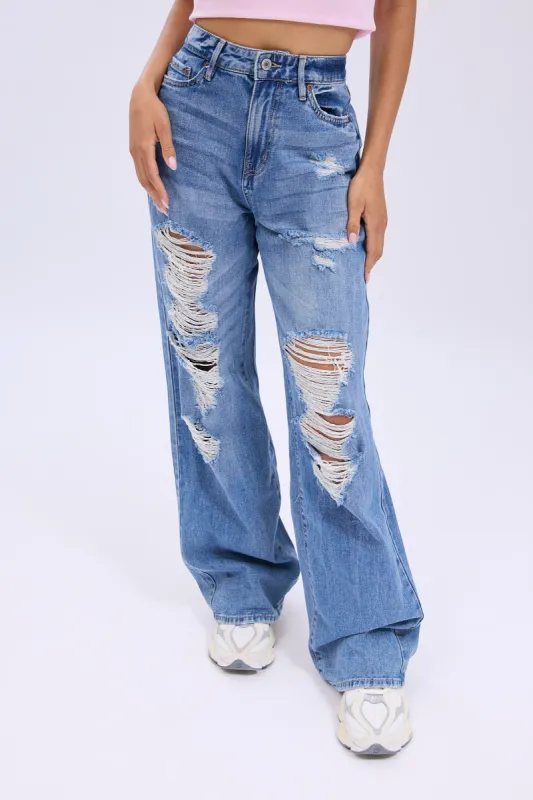 Super High Rise Flowfinity Wide Leg Jeans sold by Bluenotes