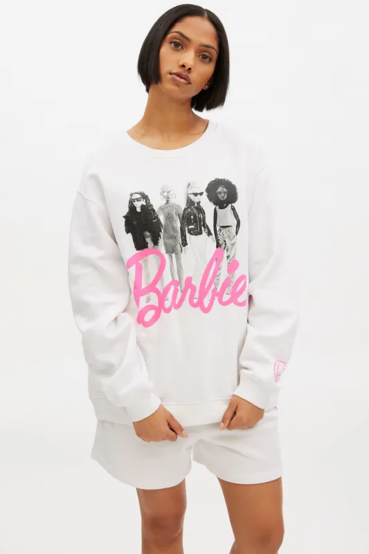 Barbie Graphic Oversized Pullover Sweatshirt sold by Bluenotes