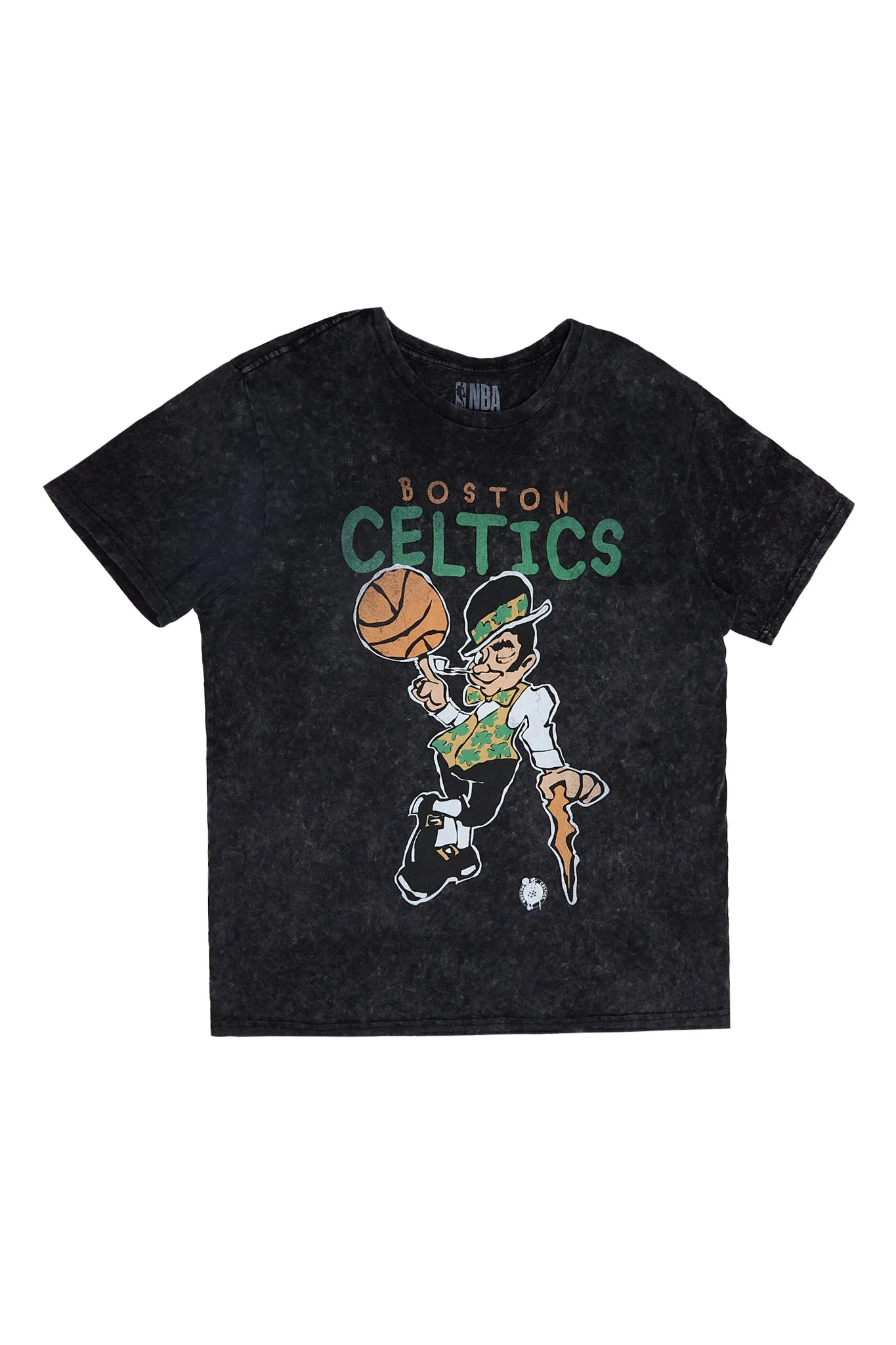 Boston Celtics Graphic Acid Wash Tee sold by Bluenotes