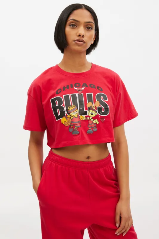 Chicago Bulls Garfield Graphic Cropped Tee sold by Bluenotes