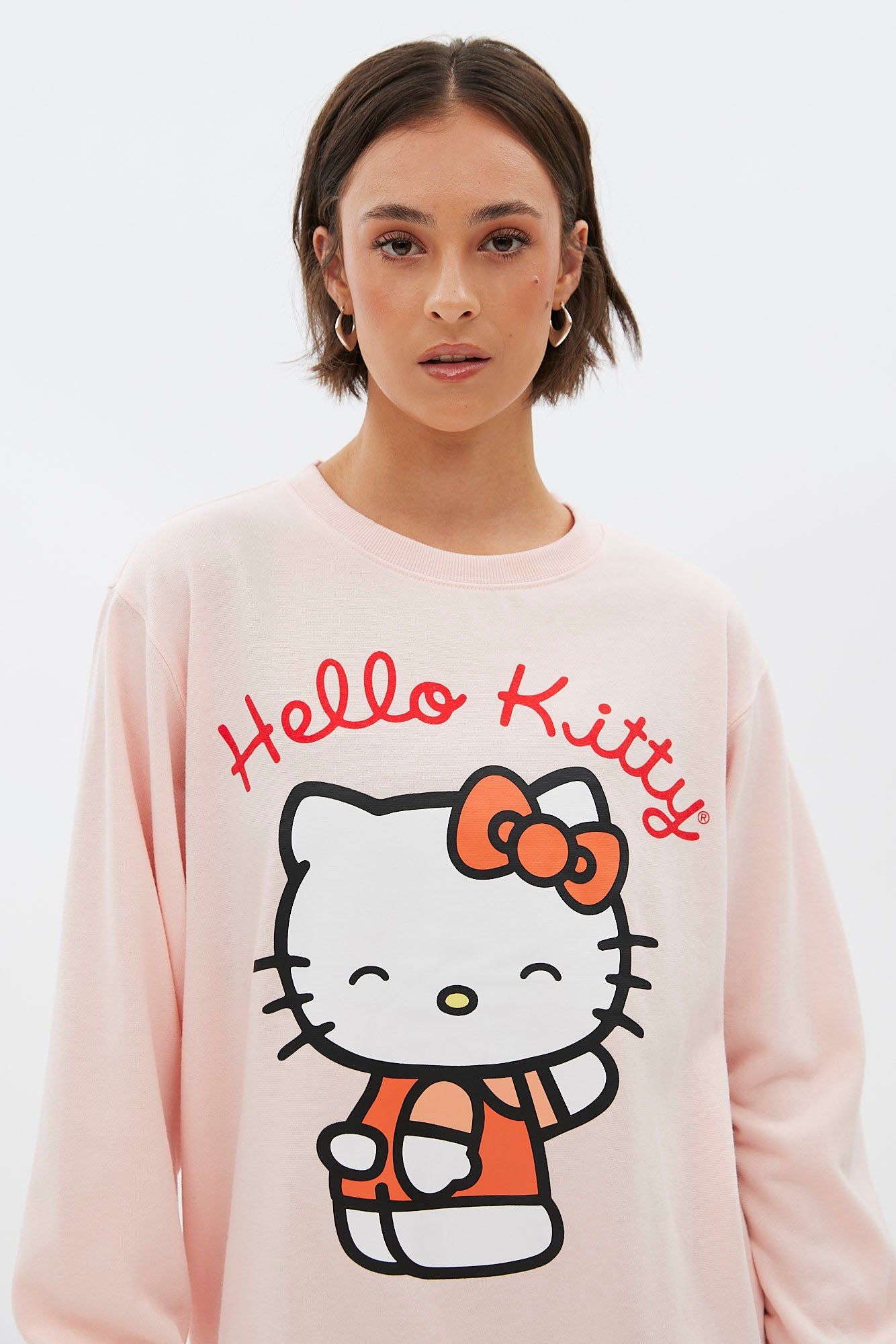 Hello Kitty Graphic Oversized Crew Neck Sweatshirt sold by Bluenotes product image thumbnail 3