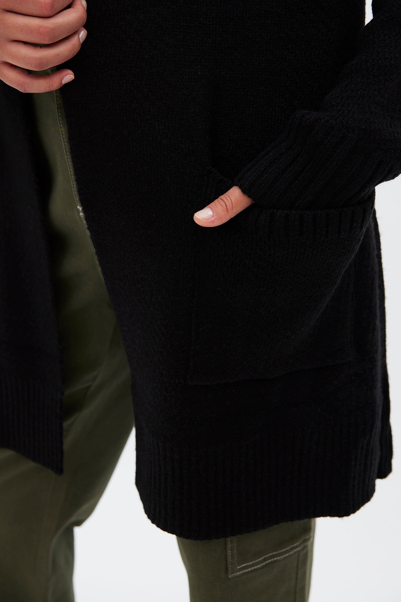 Open Front Midi Shawl Collar Cardigan With Pockets sold by Bluenotes product image thumbnail 3