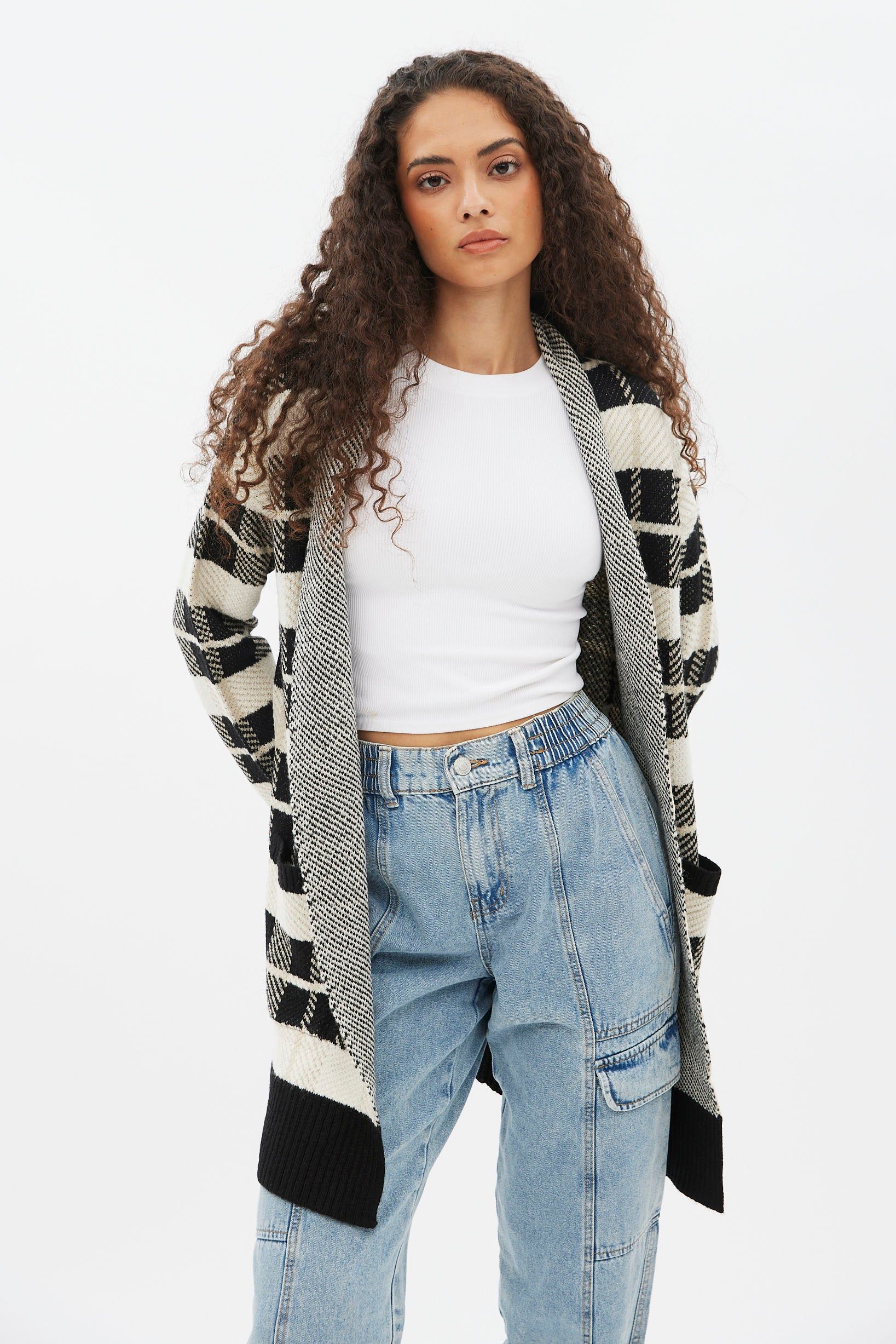 Open Front Midi Shawl Collar Cardigan With Pockets sold by Bluenotes product image thumbnail 13