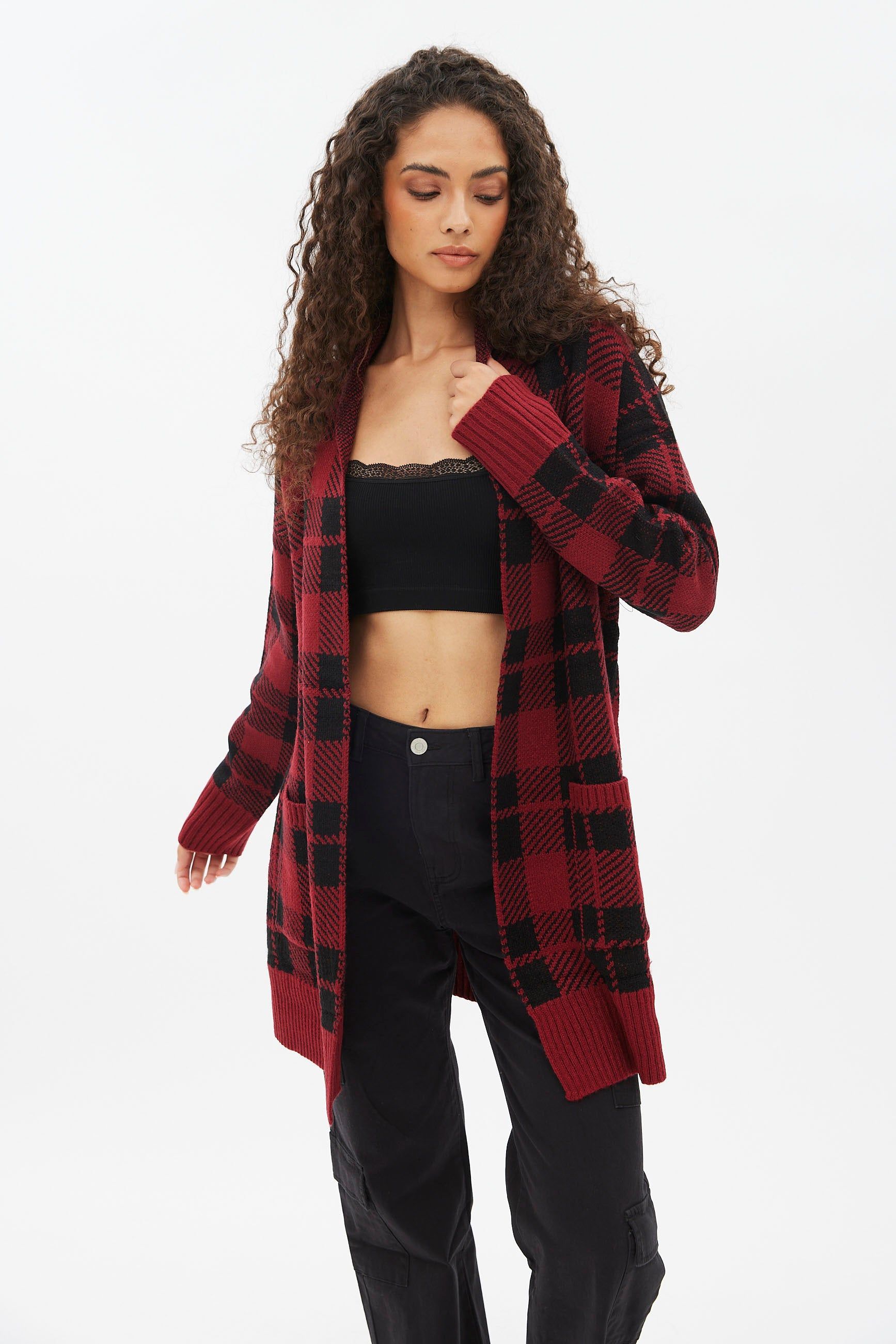 Open Front Midi Shawl Collar Cardigan With Pockets sold by Bluenotes product image thumbnail 5