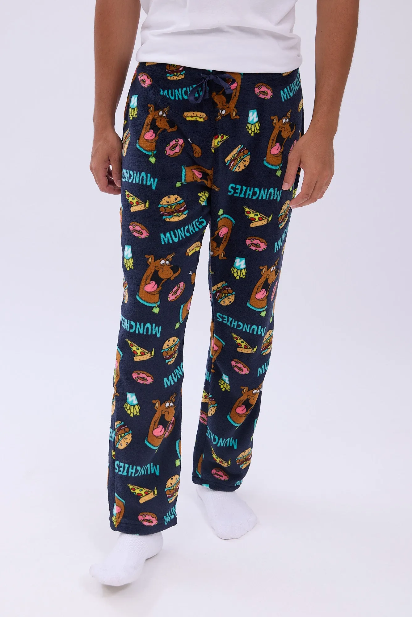 Scooby-Doo Munchies Printed Plush Pajama Pants sold by Bluenotes