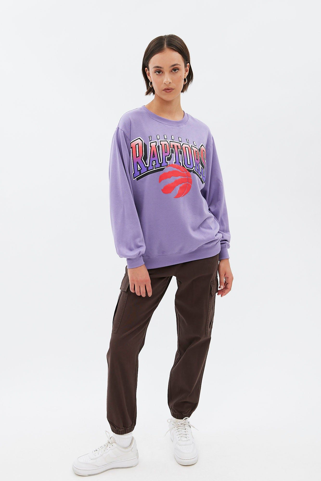 Toronto Raptors Graphic Oversized Crew Neck Sweatshirt sold by Bluenotes product image thumbnail 2