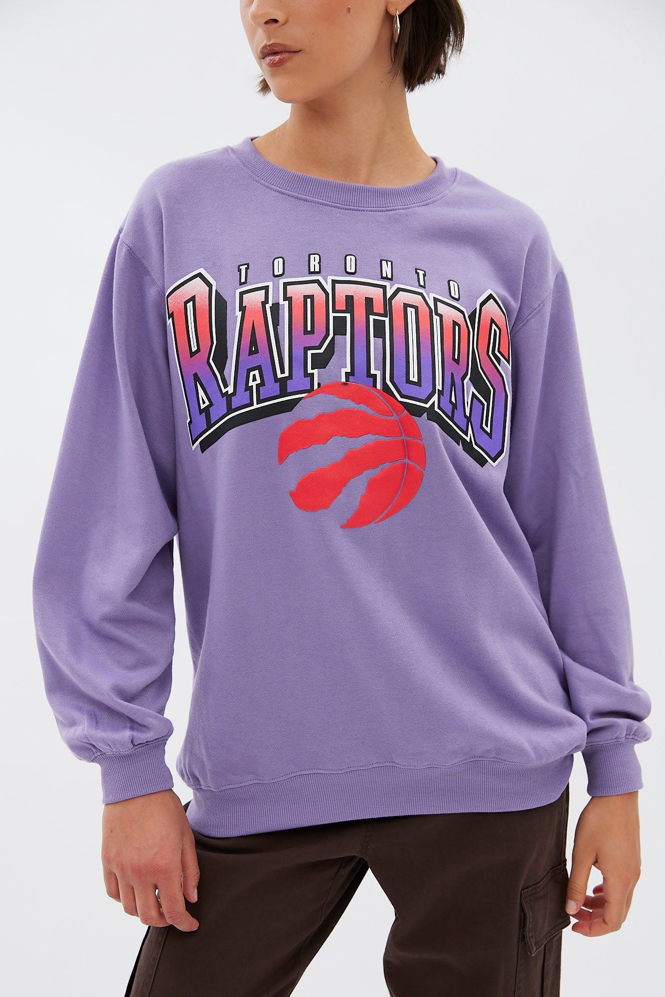 Toronto Raptors Graphic Oversized Crew Neck Sweatshirt sold by Bluenotes product image thumbnail 3