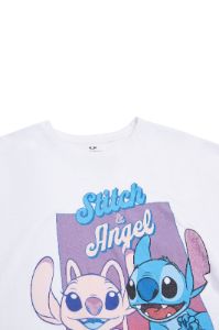 Stitch And Angel Graphic Boyfriend Tee sold by Bluenotes