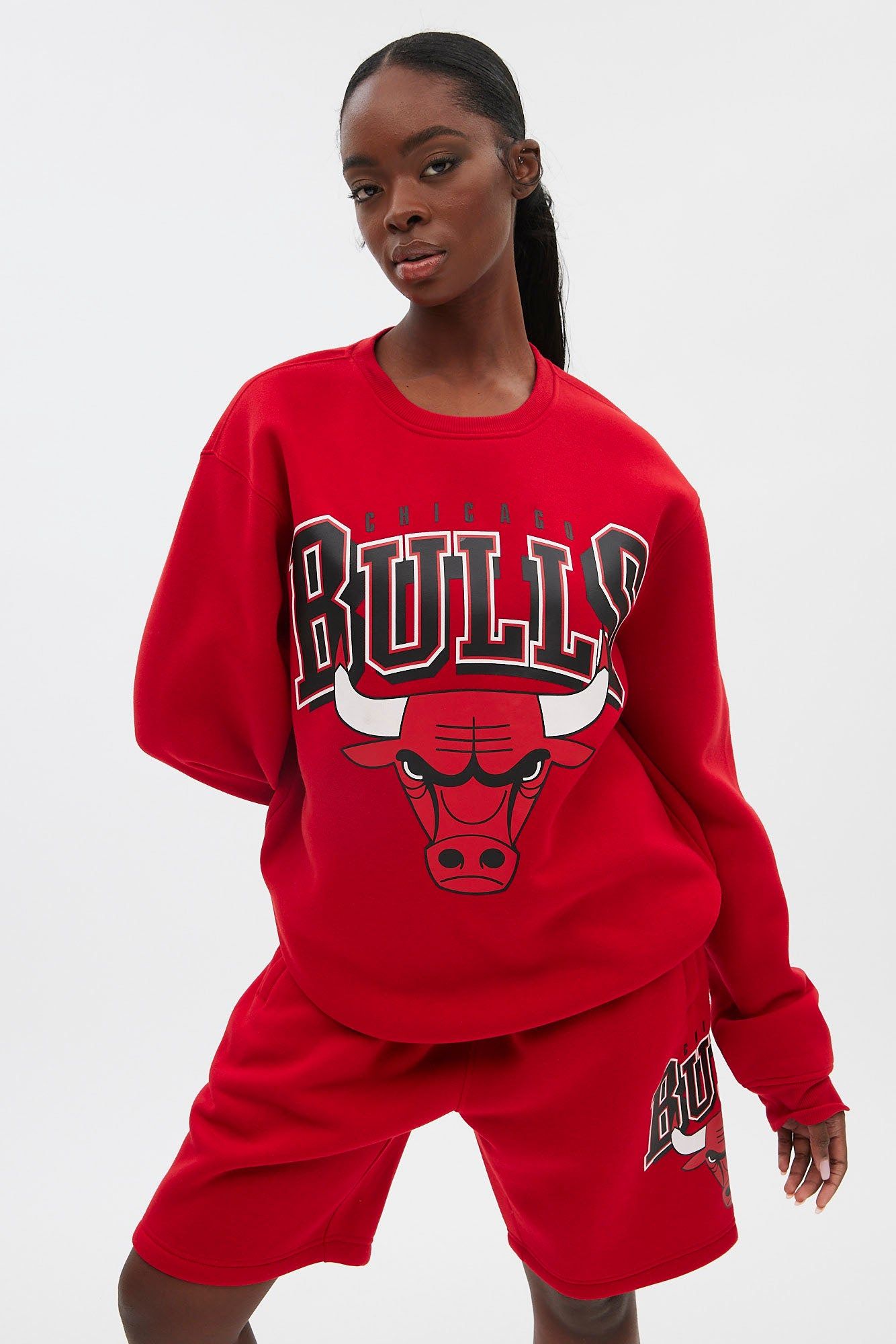 Chicago Bulls Graphic Crew Neck Pullover Sweatshirt sold by Bluenotes