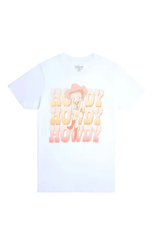 Betty Boop Howdy Graphic Relaxed Tee sold by Bluenotes