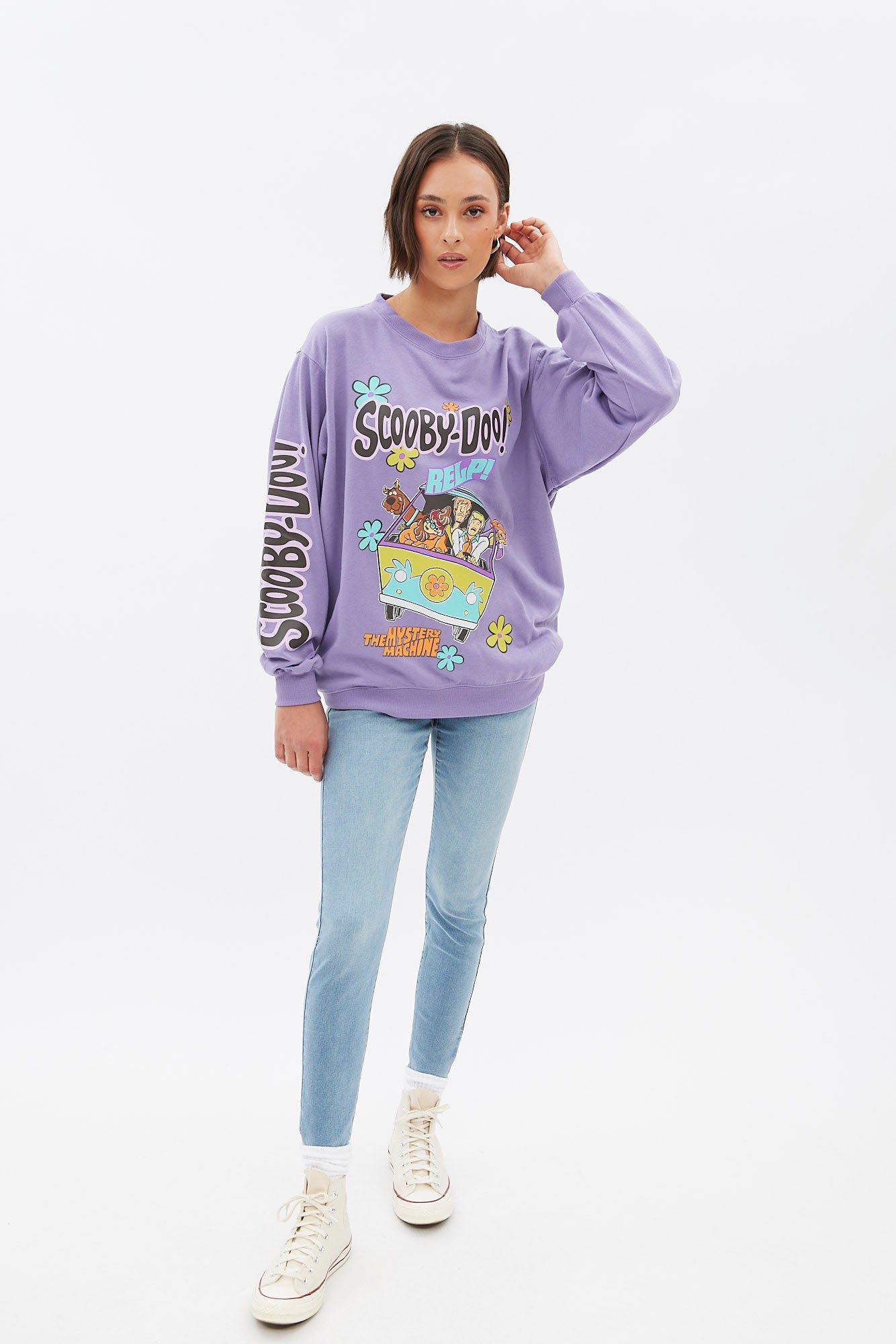 Scooby-Doo Graphic Oversized Crew Neck Sweatshirt sold by Bluenotes product image thumbnail 2