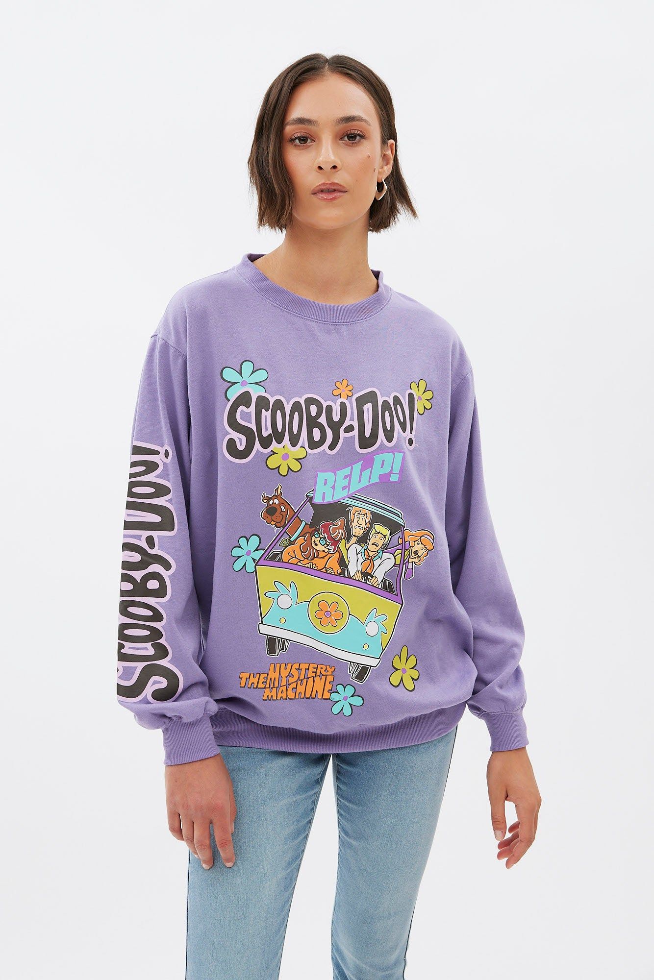 Scooby-Doo Graphic Oversized Crew Neck Sweatshirt sold by Bluenotes