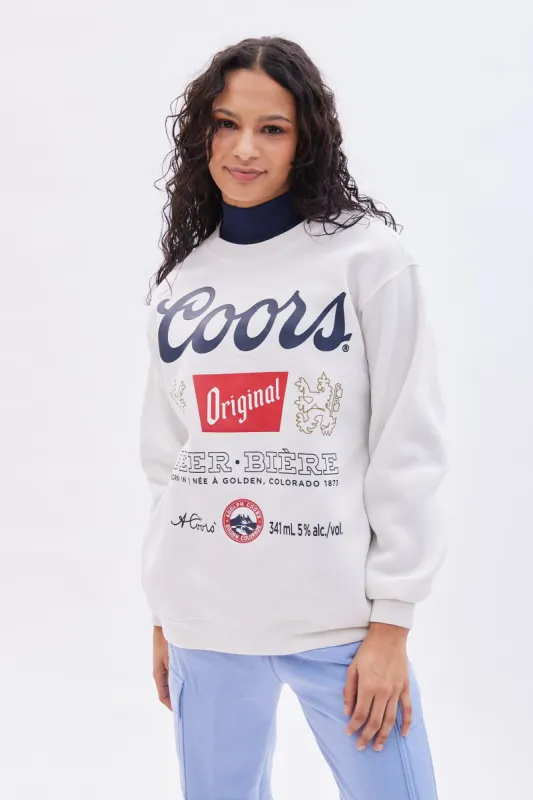 Coors Light Graphic Crew Neck Oversized Sweatshirt sold by Bluenotes