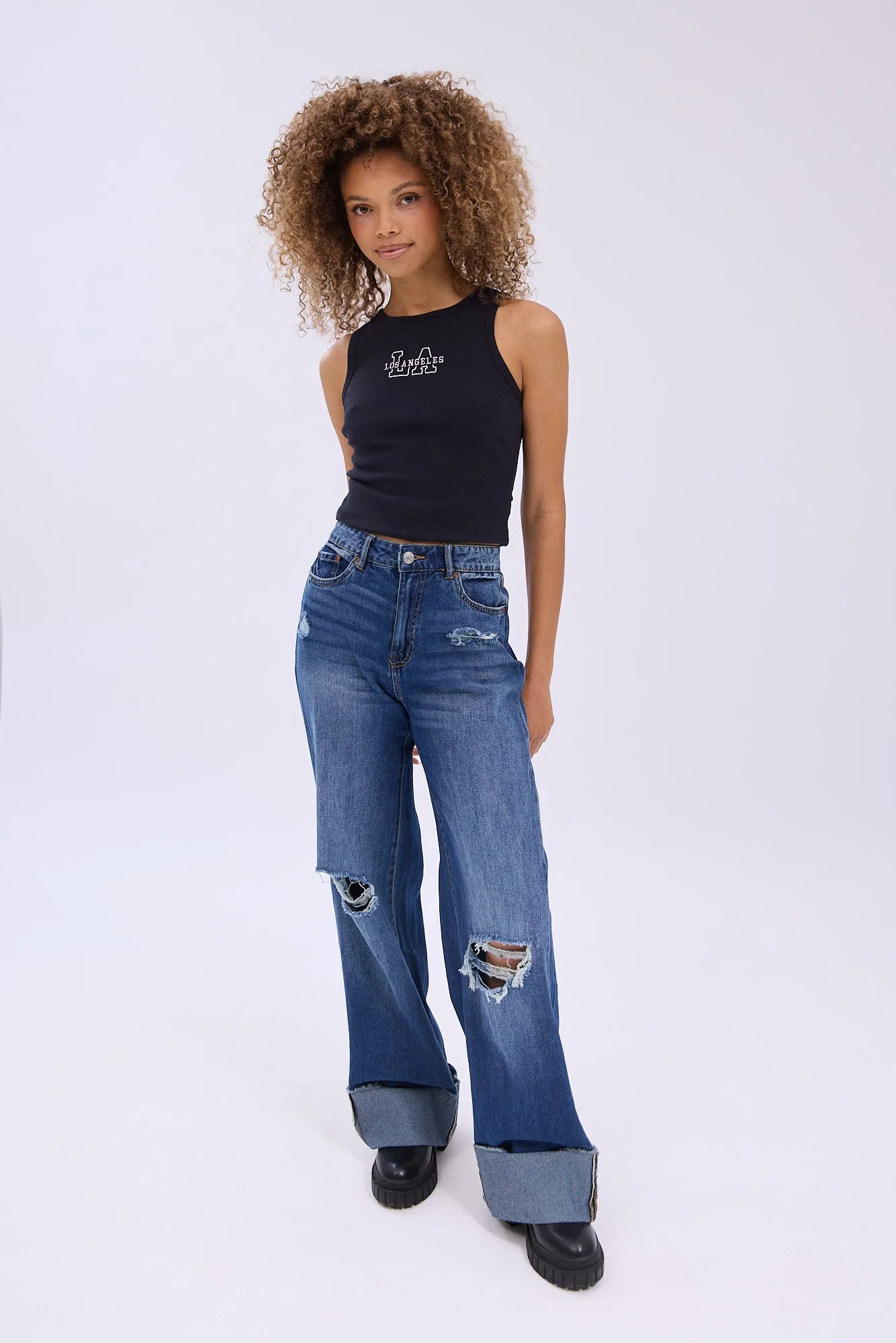 Super High Rise Wide Leg Jean sold by Bluenotes product image thumbnail 4
