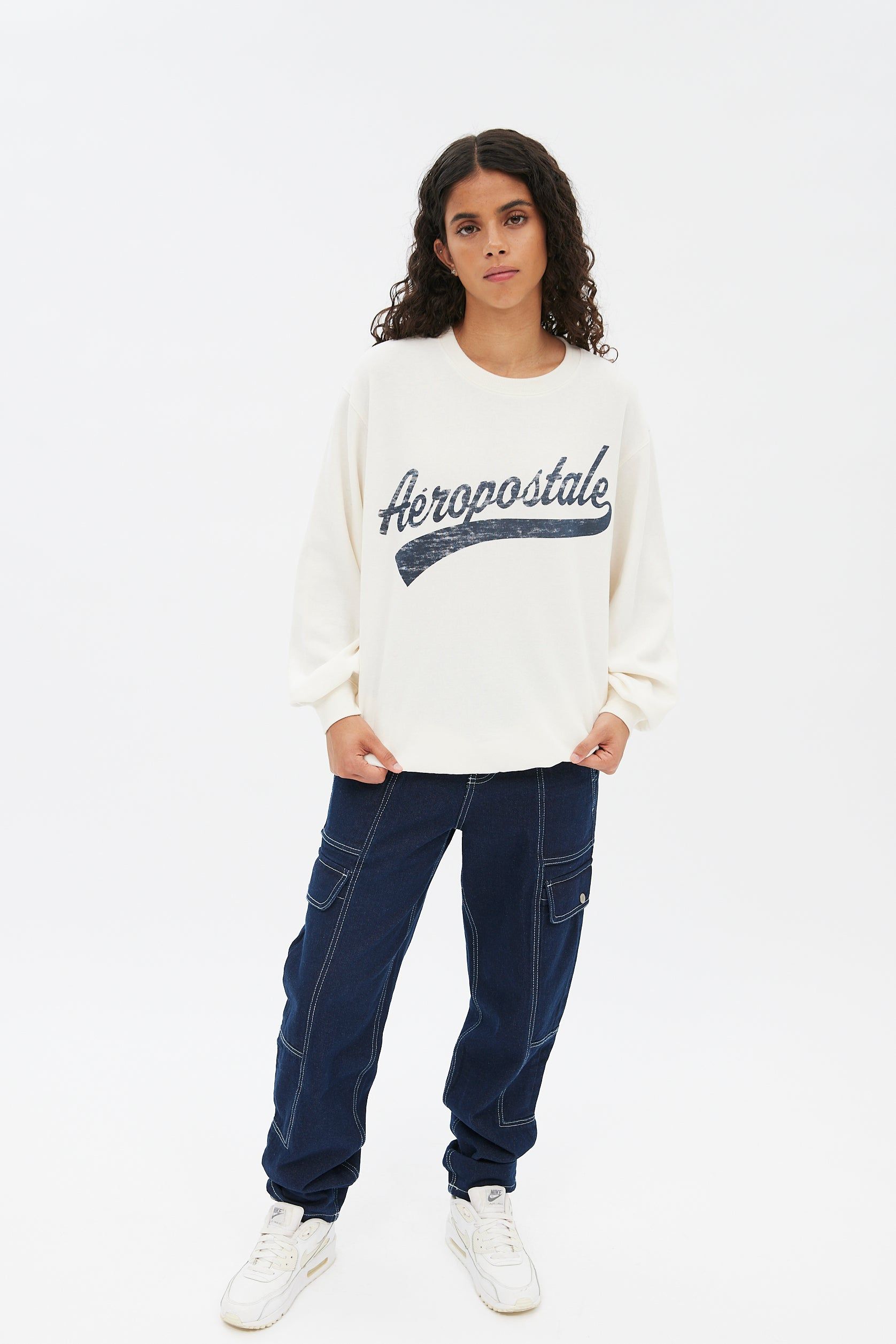Aéropostale Graphic Crew Neck Boyfriend Pullover Sweatshirt sold by Bluenotes product image thumbnail 3