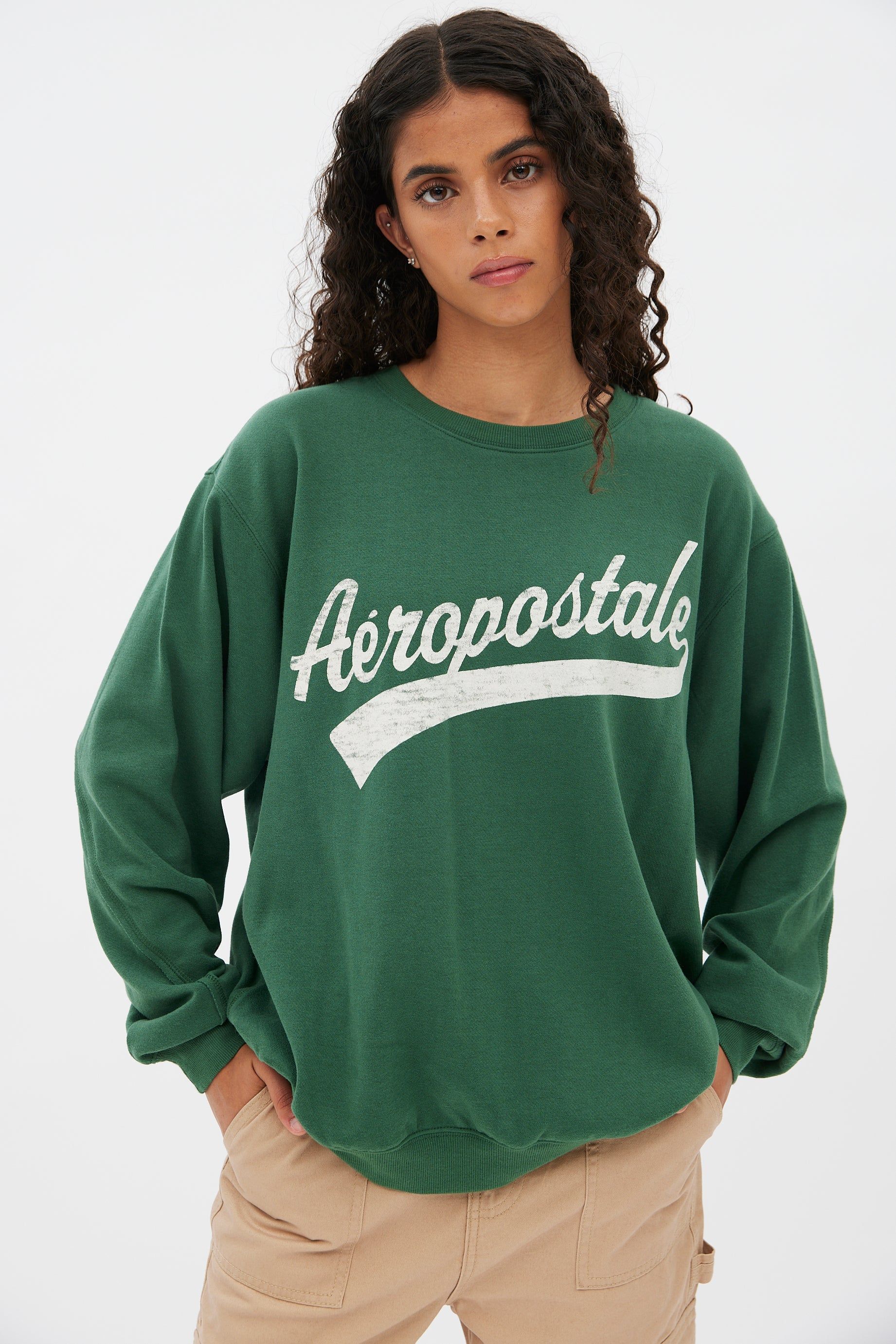 Aéropostale Graphic Crew Neck Boyfriend Pullover Sweatshirt sold by Bluenotes