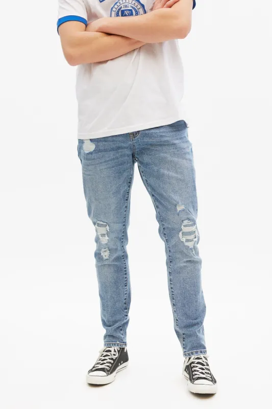 AERO Rip And Repair Athletic Skinny Jean made by Bluenotes