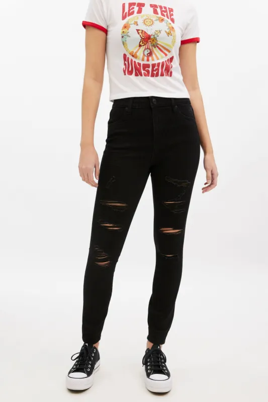 High Rise Destroyed Emma Jegging sold by Bluenotes