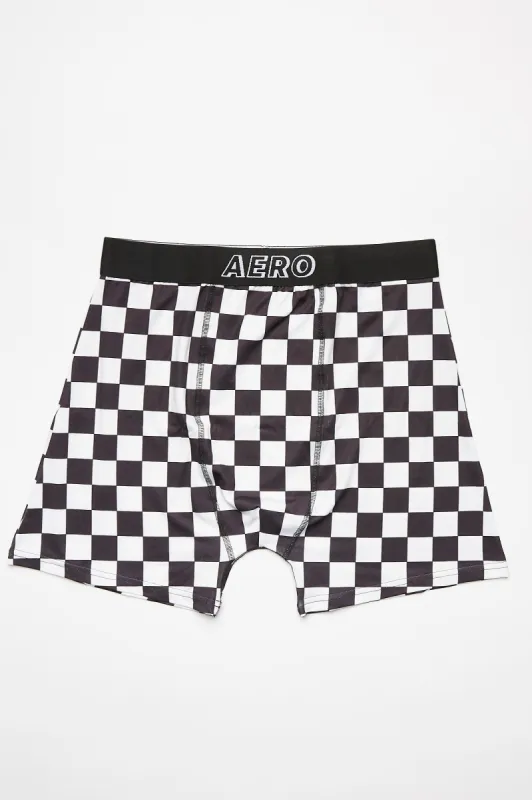 AERO Checkered Printed Boxer Briefs sold by Bluenotes
