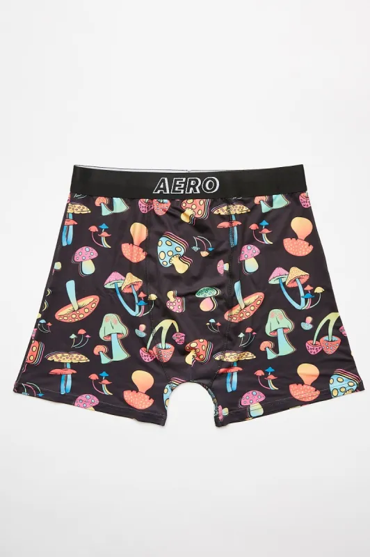AERO Bright Mushrooms Printed Boxer Briefs sold by Bluenotes