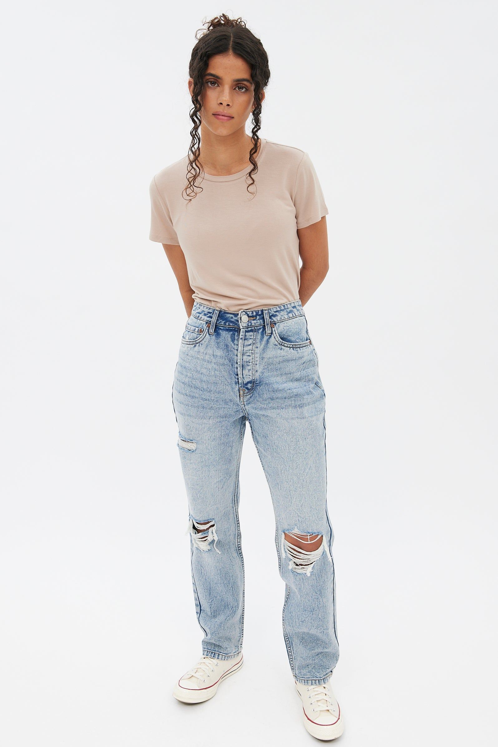 Super High Rise Straight Leg Mom Jean sold by Bluenotes product image thumbnail 3