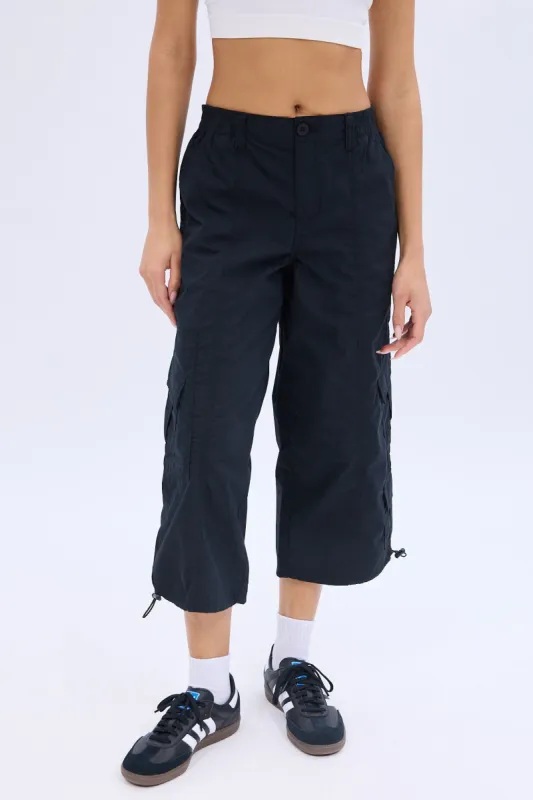 AERO High Rise Cropped Cargo Pant sold by Bluenotes