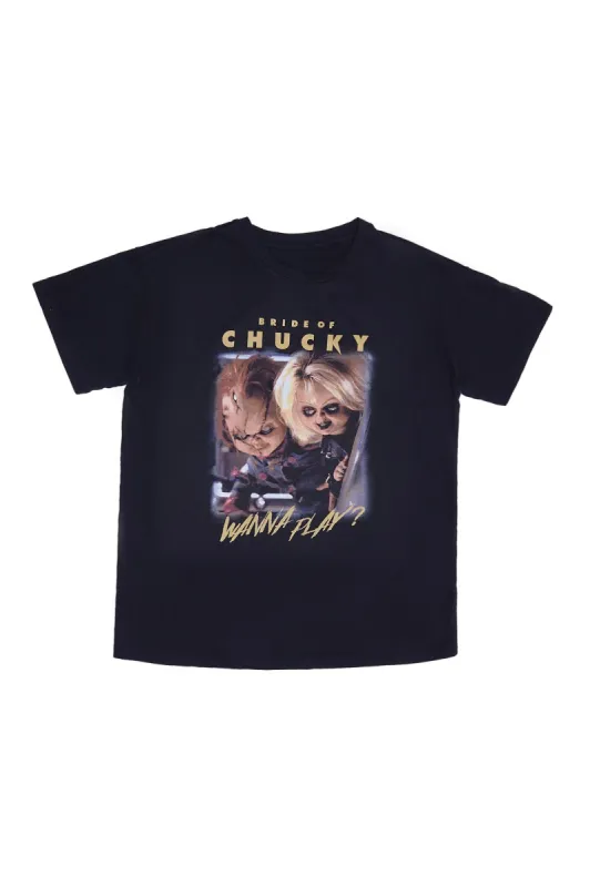 Chucky Wanna Play Graphic Relaxed Tee sold by Bluenotes