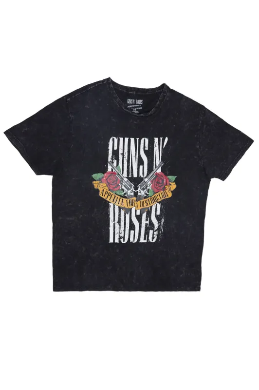 Guns N' Roses Graphic Acid Wash Tee sold by Bluenotes