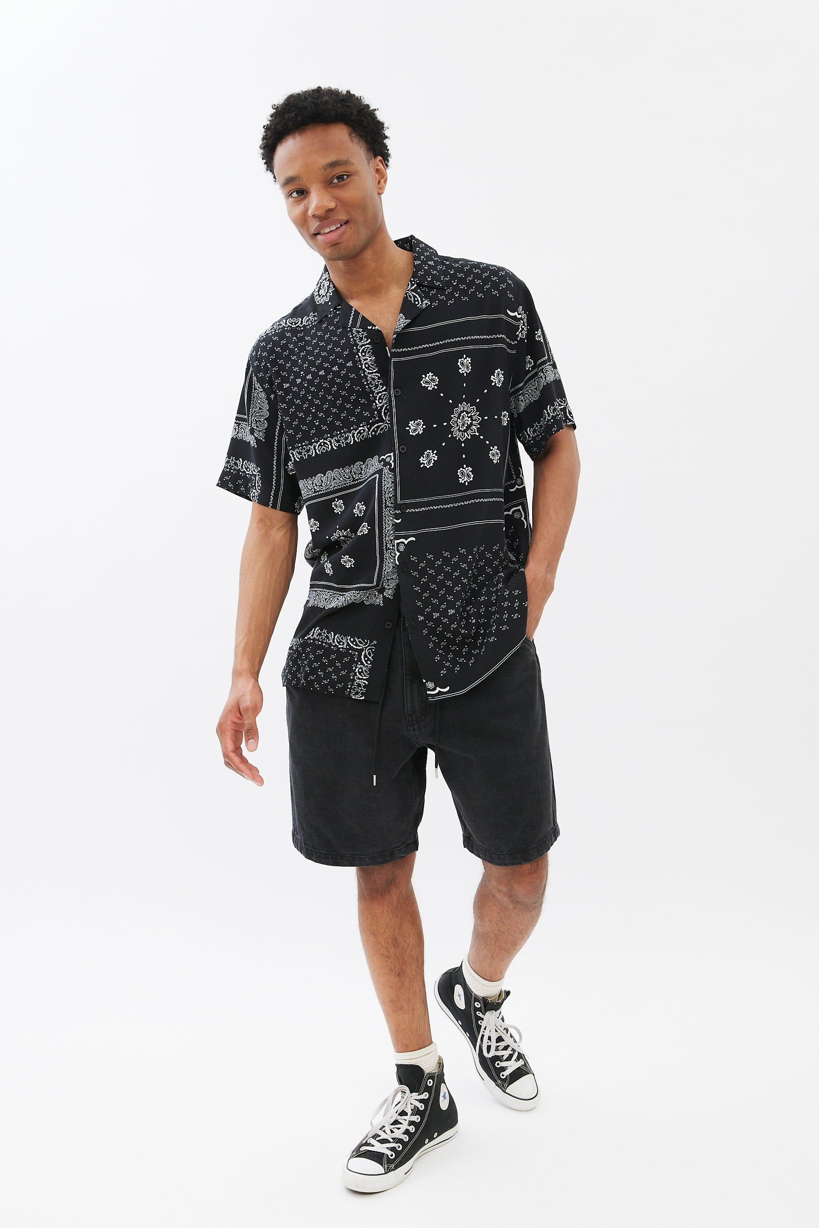 Relaxed Denim Jogger Short sold by Bluenotes