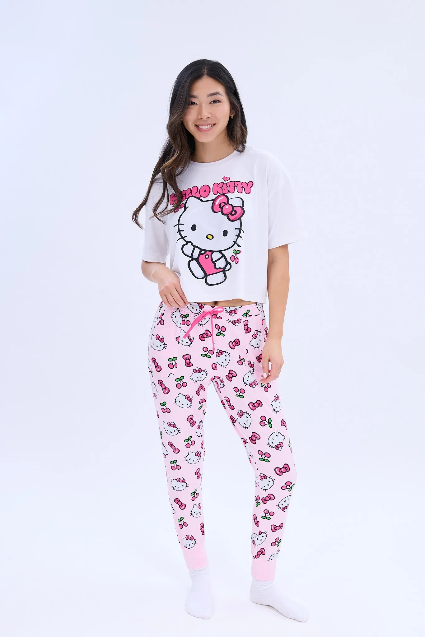 Hello Kitty Printed Pajama Jogger And Tee Set sold by Bluenotes