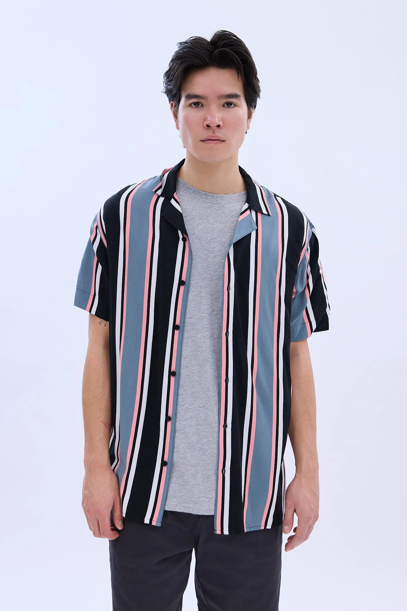 Striped Print Short Sleeve Resort Shirt sold by Bluenotes product image thumbnail 5