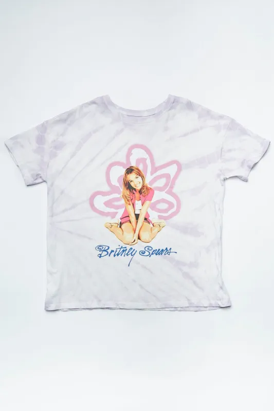 Britney Spears Graphic Tie Dye Boyfriend Tee sold by Bluenotes