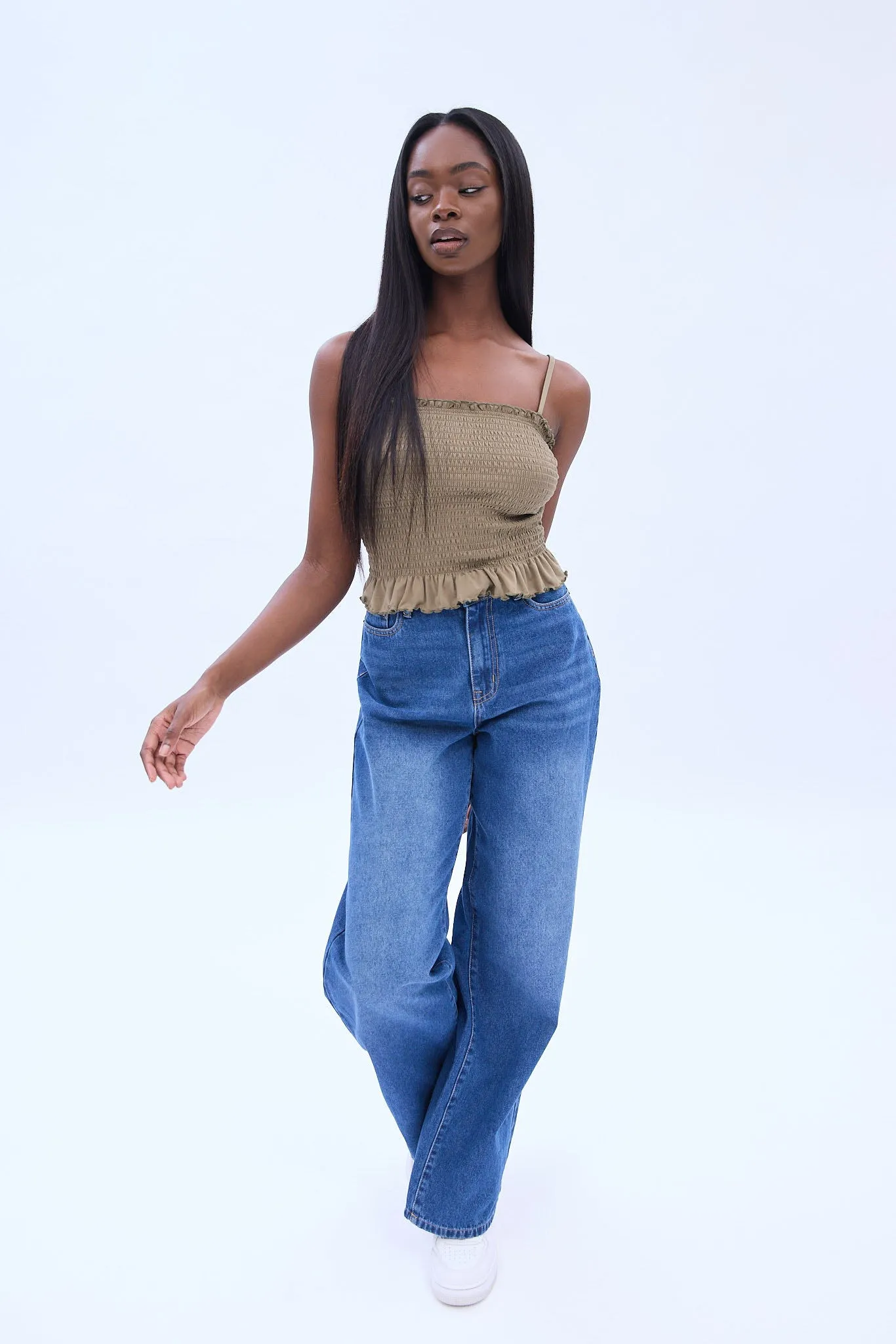 Super Soft Smocked Square Neck Cami sold by Bluenotes product image thumbnail 2