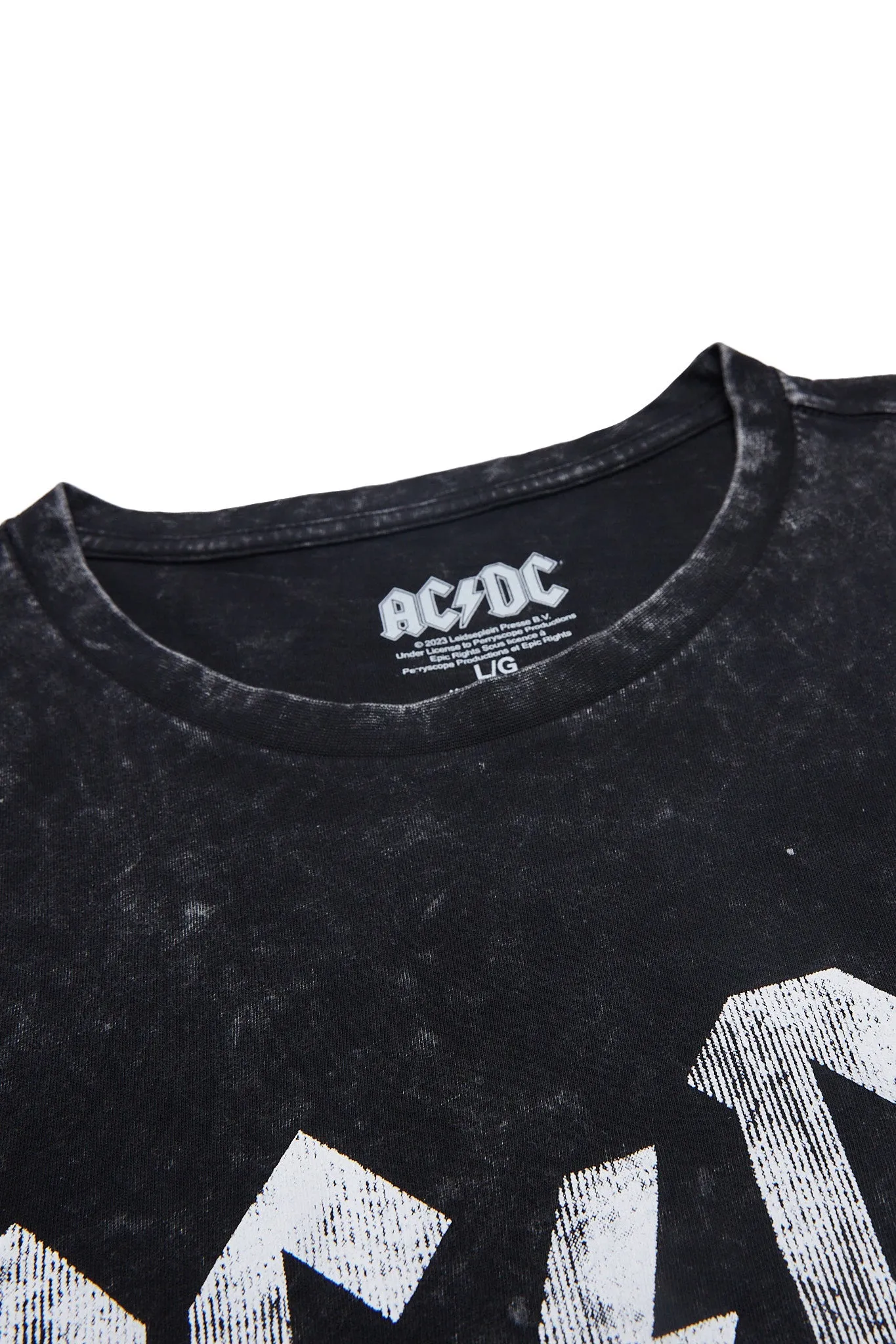 AC/DC Back In Black Graphic Acid Wash Tee sold by Bluenotes product image thumbnail 2