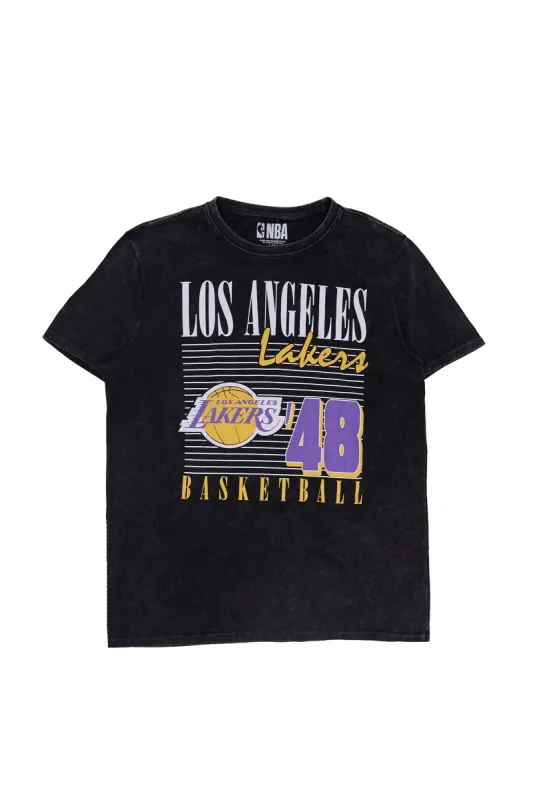 Los Angeles Lakers Graphic Acid Wash Tee made by Bluenotes