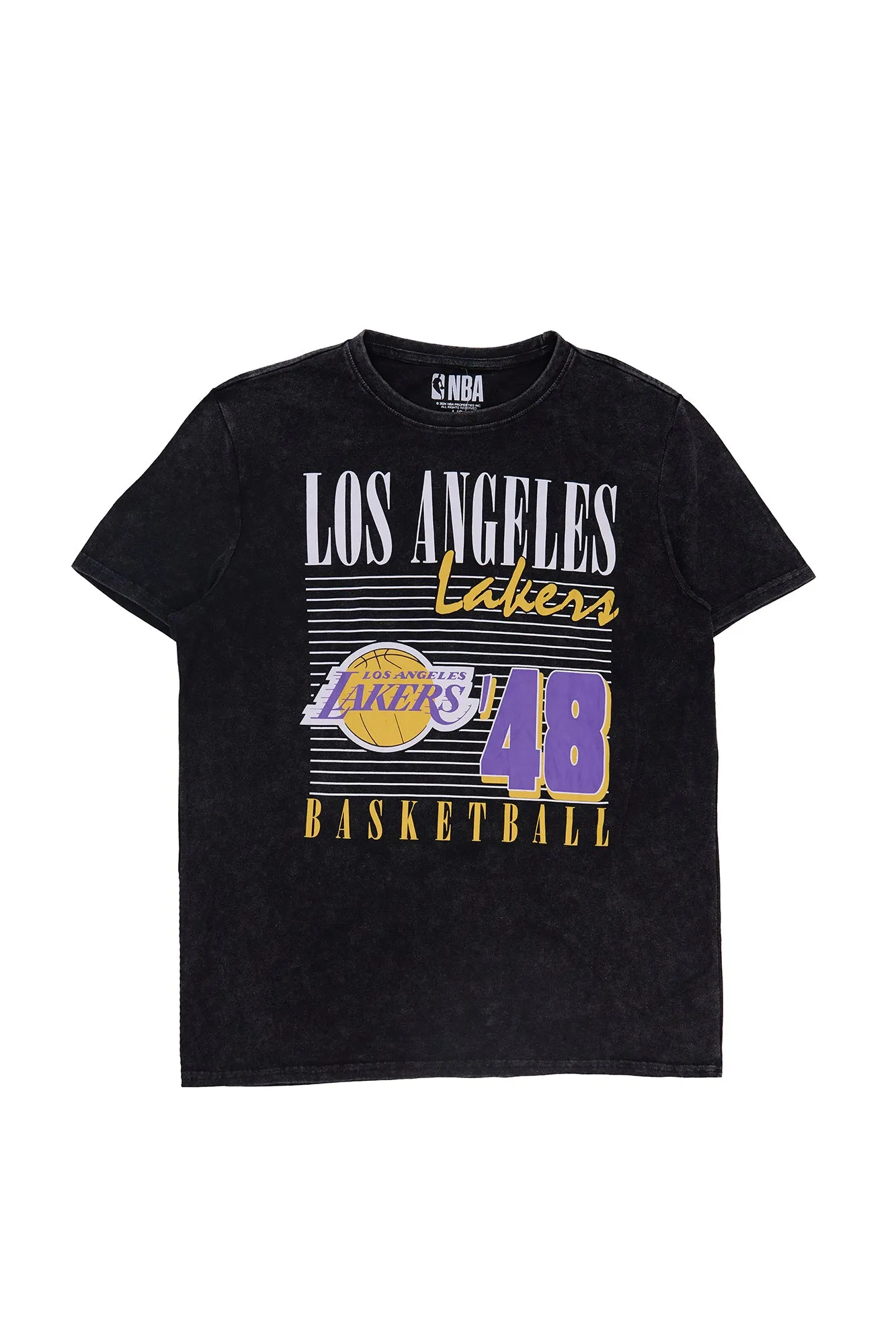 Los Angeles Lakers Graphic Acid Wash Tee sold by Bluenotes