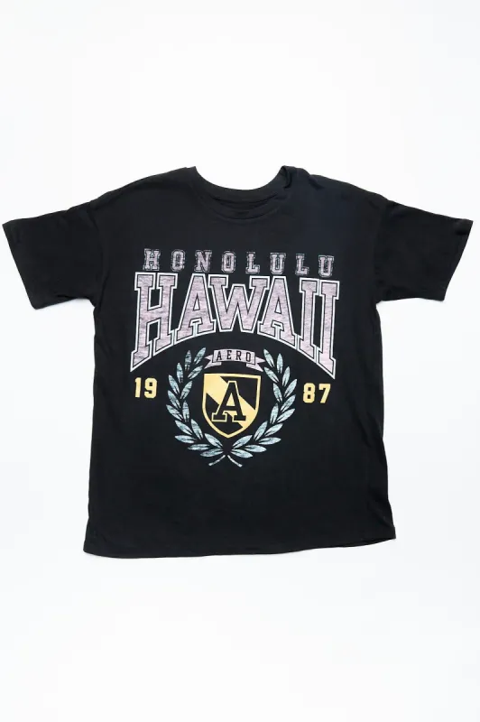 Honolulu Hawaii Graphic Oversized Tee sold by Bluenotes