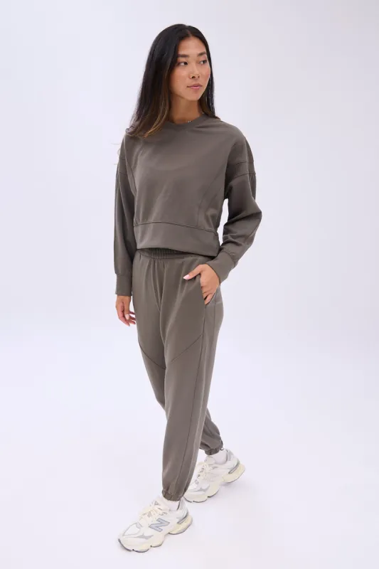 UNPLUG By Bluenotes Tech Fleece Crew Neck Sweatshirt sold by Bluenotes