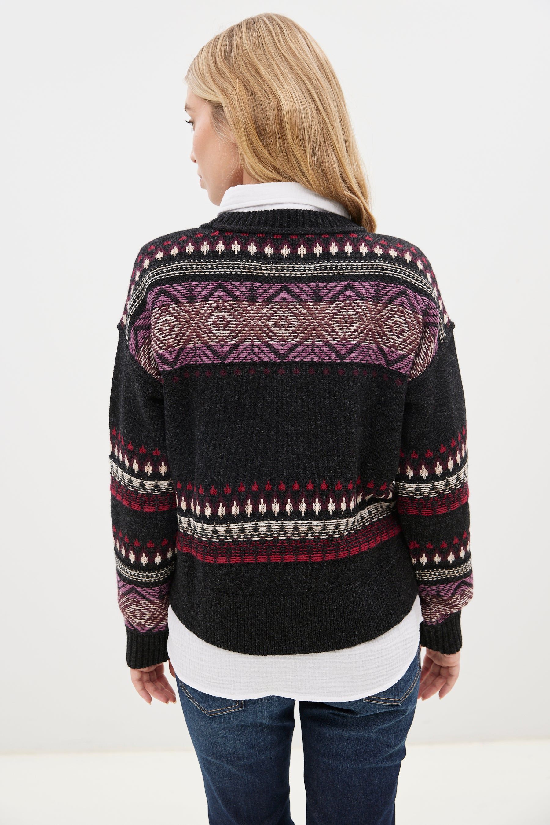 Fair Isle Crew Neck Wool Sweater sold by Bluenotes product image thumbnail 4