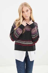 Fair Isle Crew Neck Wool Sweater sold by Bluenotes
