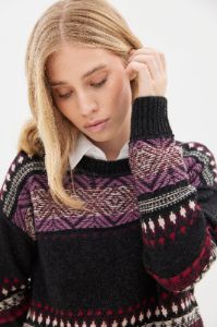 Fair Isle Crew Neck Wool Sweater sold by Bluenotes