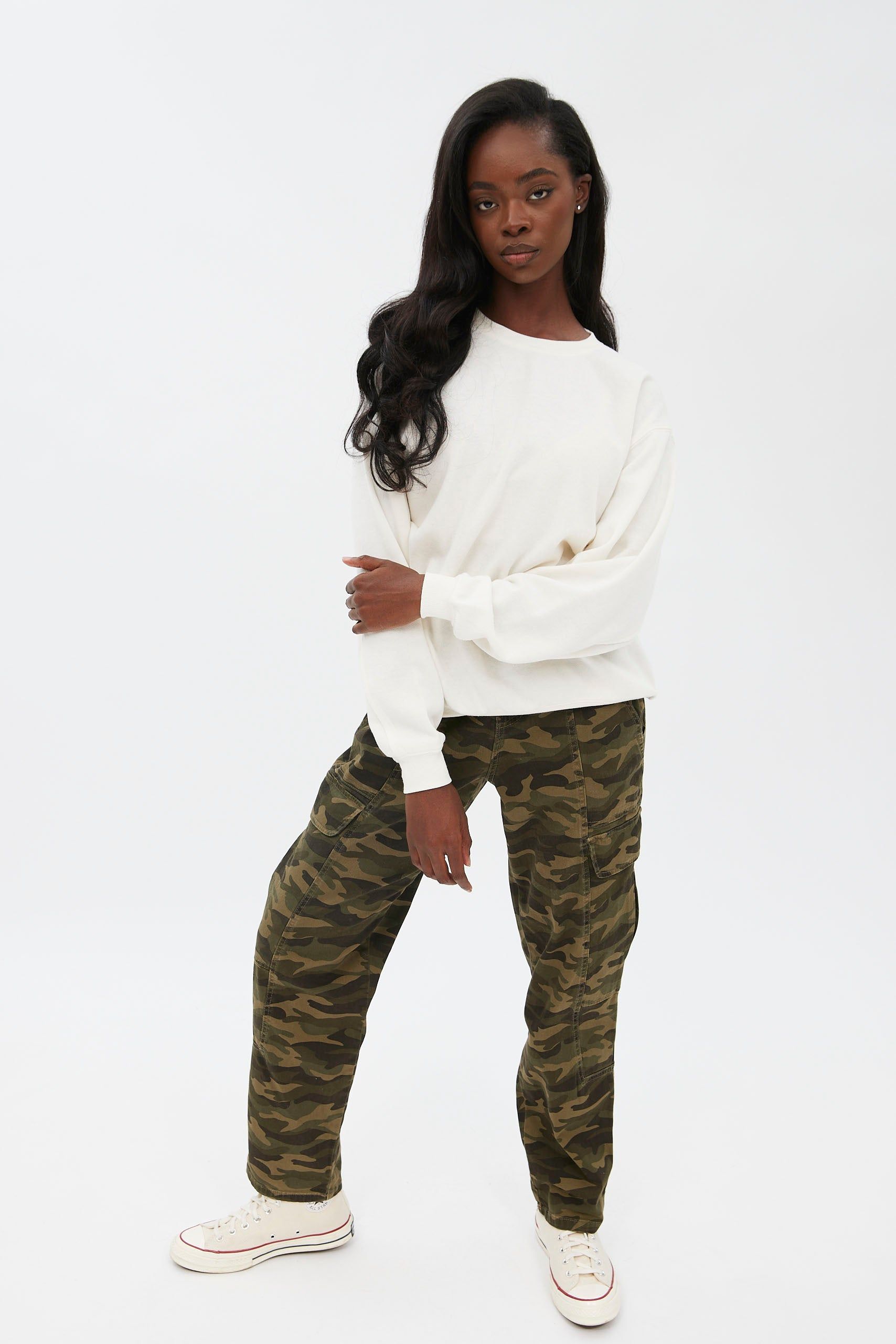 Crew Neck Oversized Pullover Sweatshirt sold by Bluenotes product image thumbnail 2