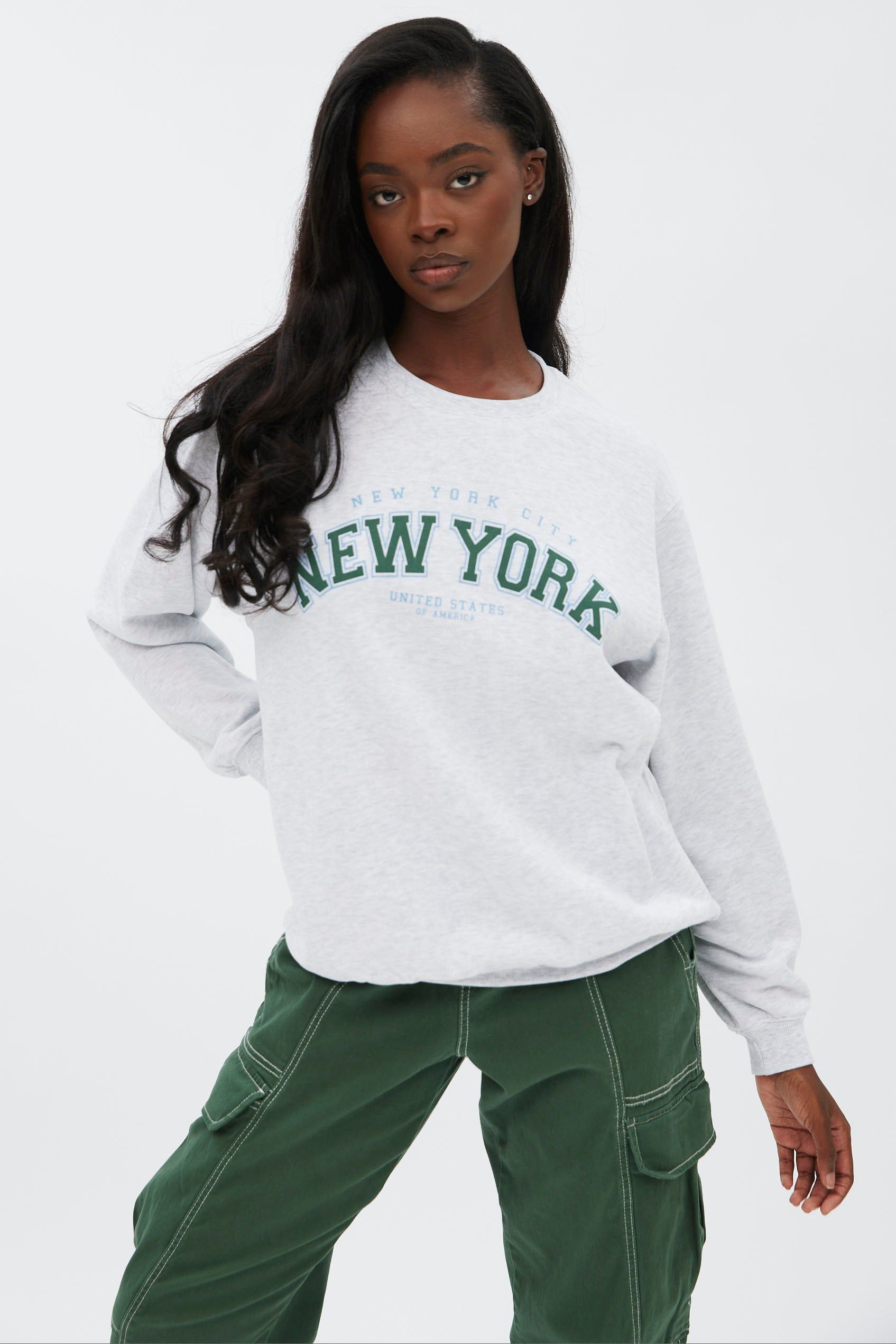 Crew Neck Oversized Pullover Sweatshirt sold by Bluenotes product image thumbnail 5