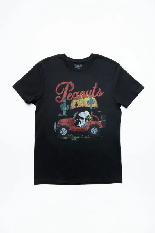 Peanuts Snoopy Desert Sunset Graphic Tee sold by Bluenotes