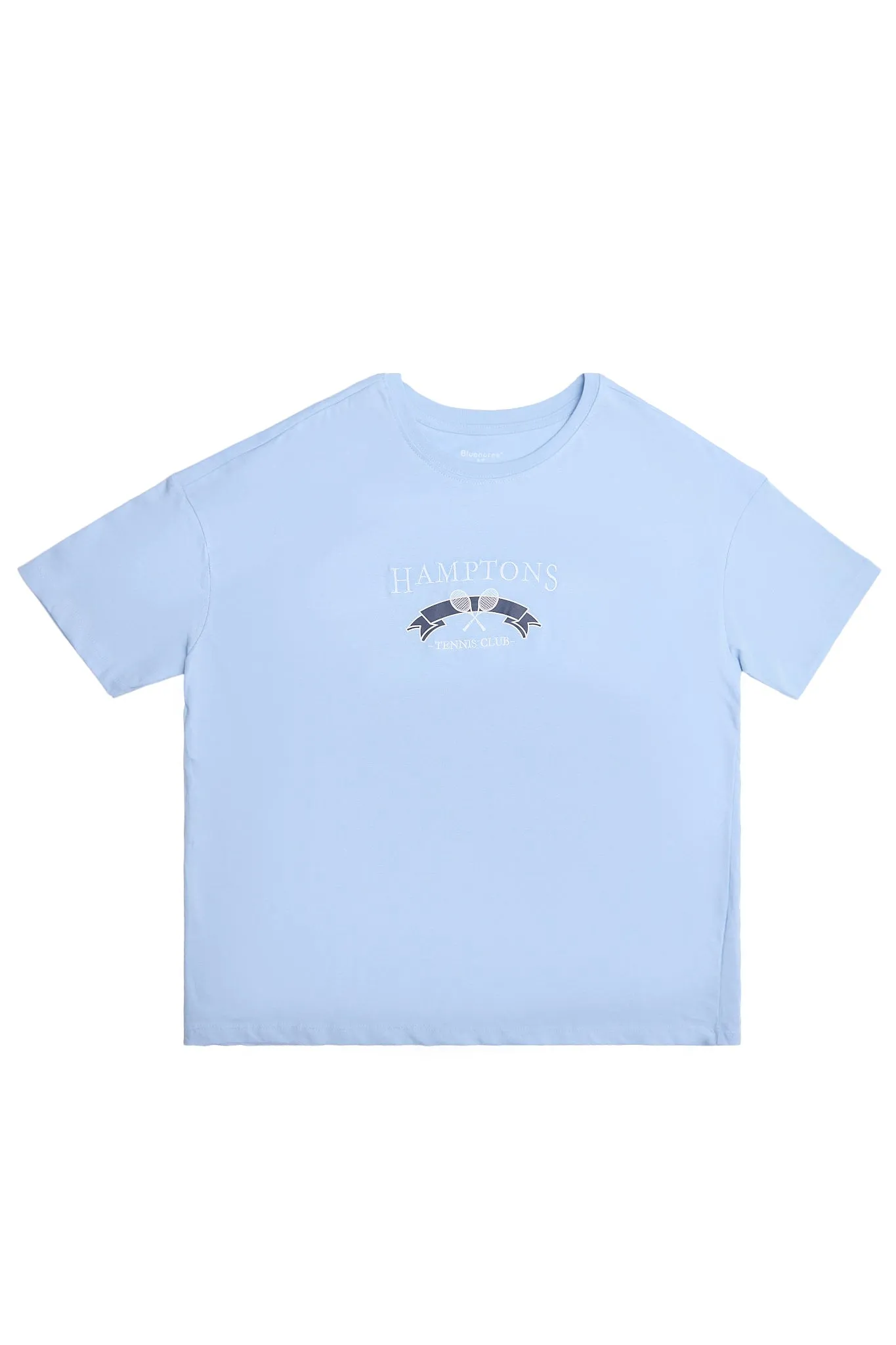 Hamptons Tennis Embroidered Relaxed Tee sold by Bluenotes